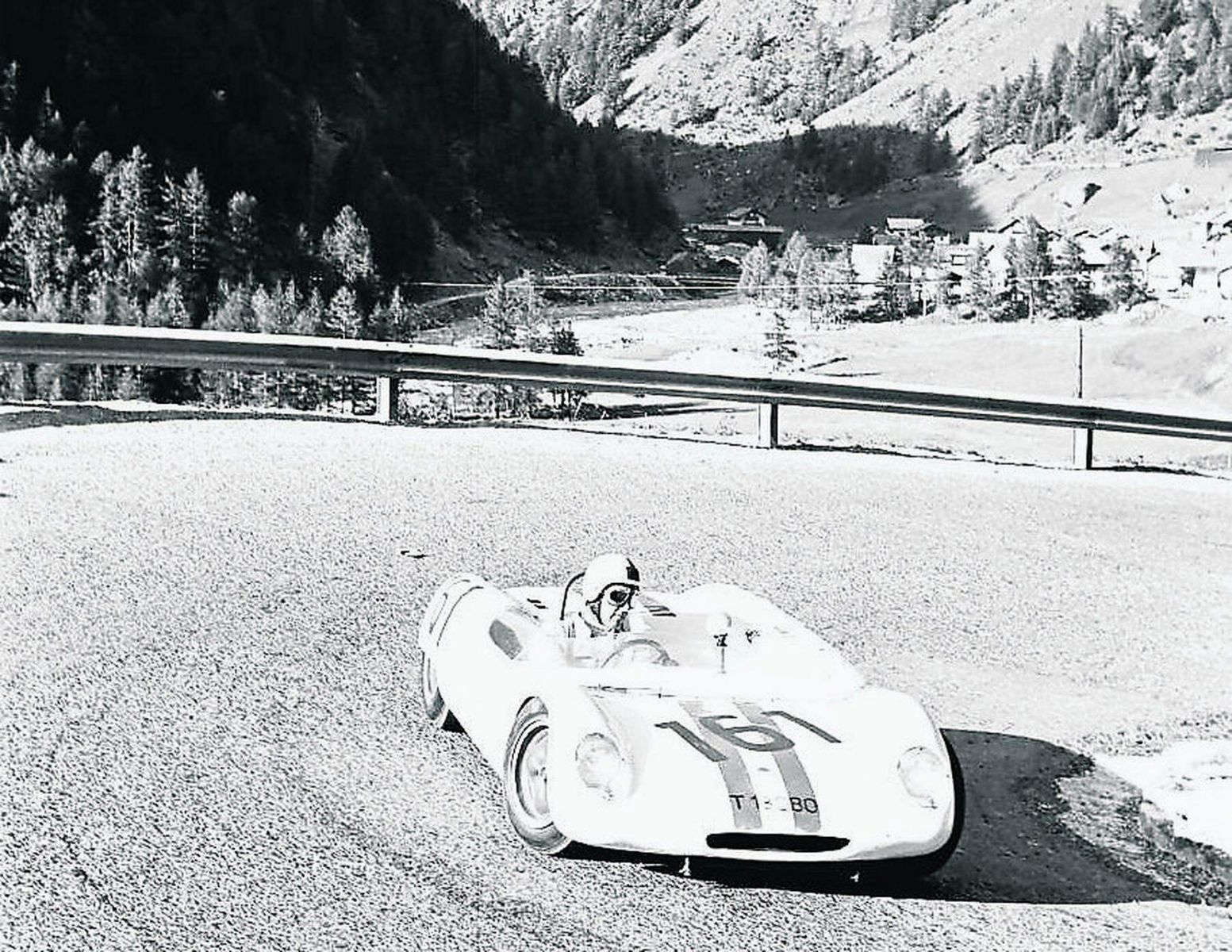 Alban Scheiber al Timmelsjoch Alpenbergrennen 1963 nel Lotus 23